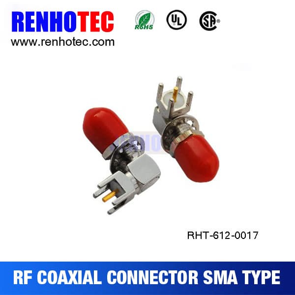 nickel plating right angle sma female connector